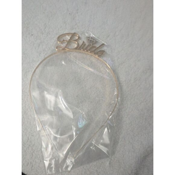 Gold-Tone 'Bride' Wedding "Bride To Be" Party Bachelorette Tiara Crown Headband - Picture 3 of 10